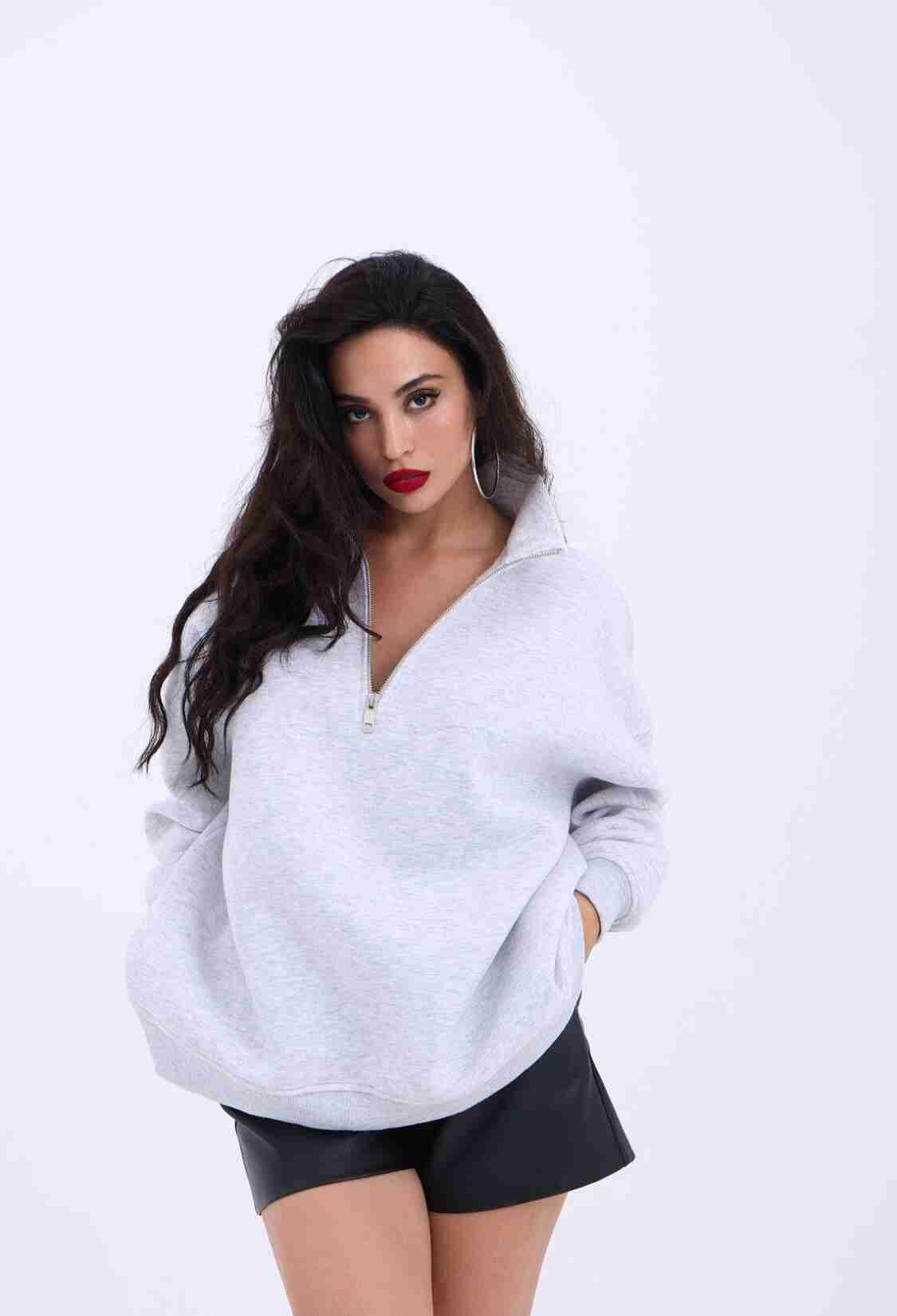 Sweat - Snow Melange - Brand: Fame - Women & Kids, Baby Clothes Wholesale - TheBS Women