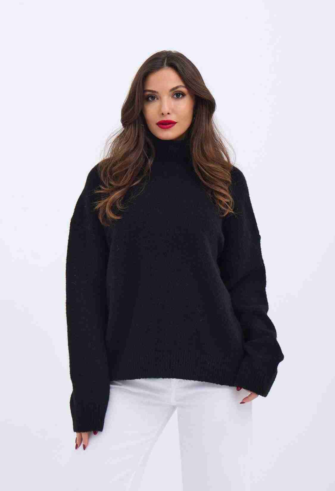 Knitwear Half Turtleneck Casual Sweater - Brand: Fame - Women & Kids, Baby Clothes Wholesale - TheBS Women
