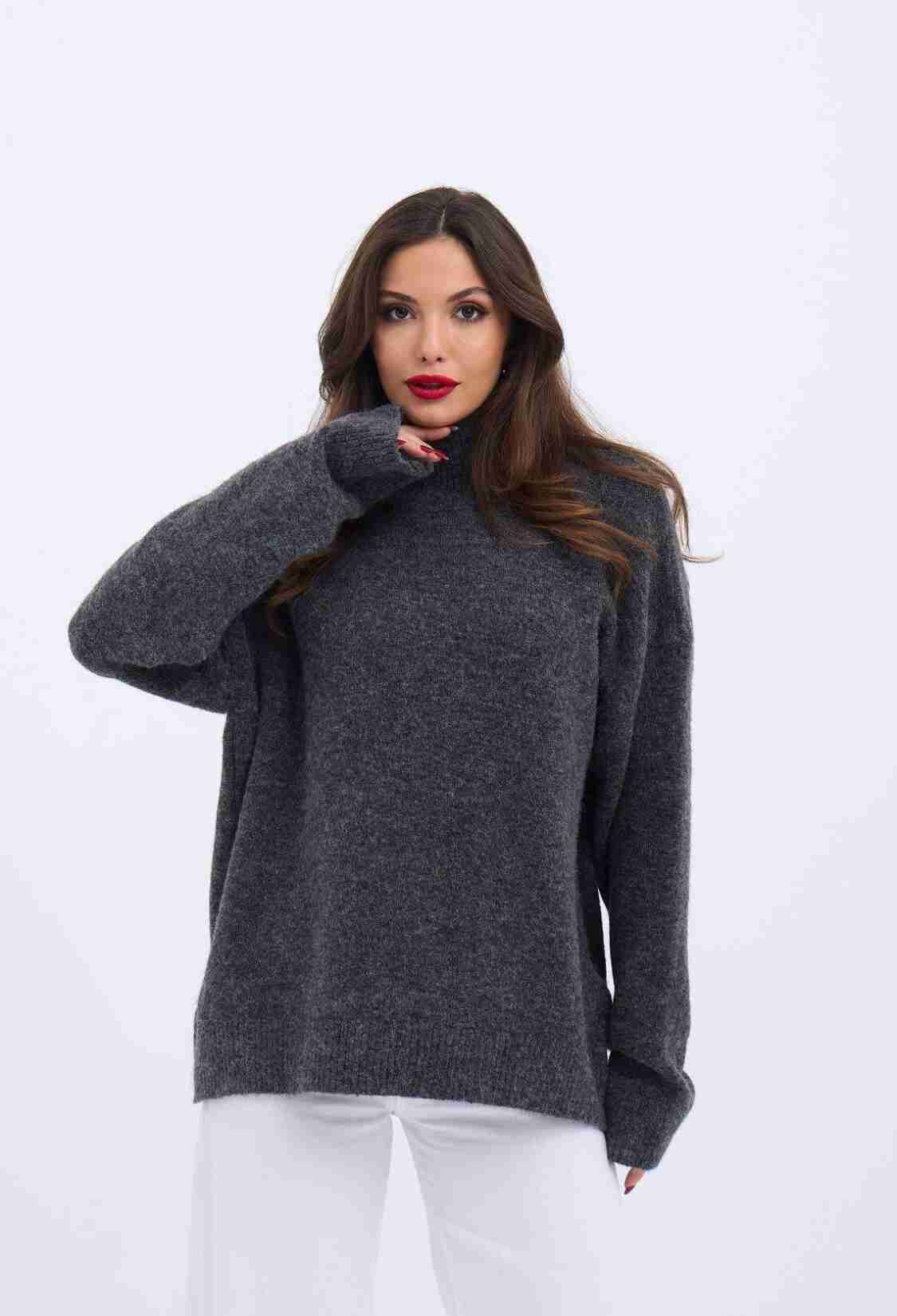 Knitwear Half Turtleneck Casual Sweater - Brand: Fame - Women & Kids, Baby Clothes Wholesale - TheBS Women