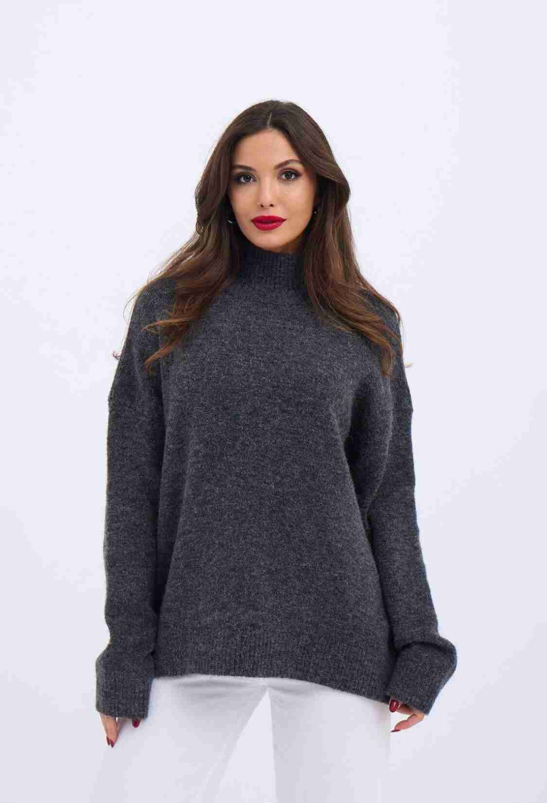Knitwear Half Turtleneck Casual Sweater - Brand: Fame - Women & Kids, Baby Clothes Wholesale - TheBS Women