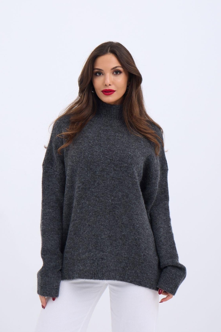 Knitwear Half Turtleneck Casual Sweater - Brand: Fame - Women & Kids, Baby Clothes Wholesale - TheBS Women