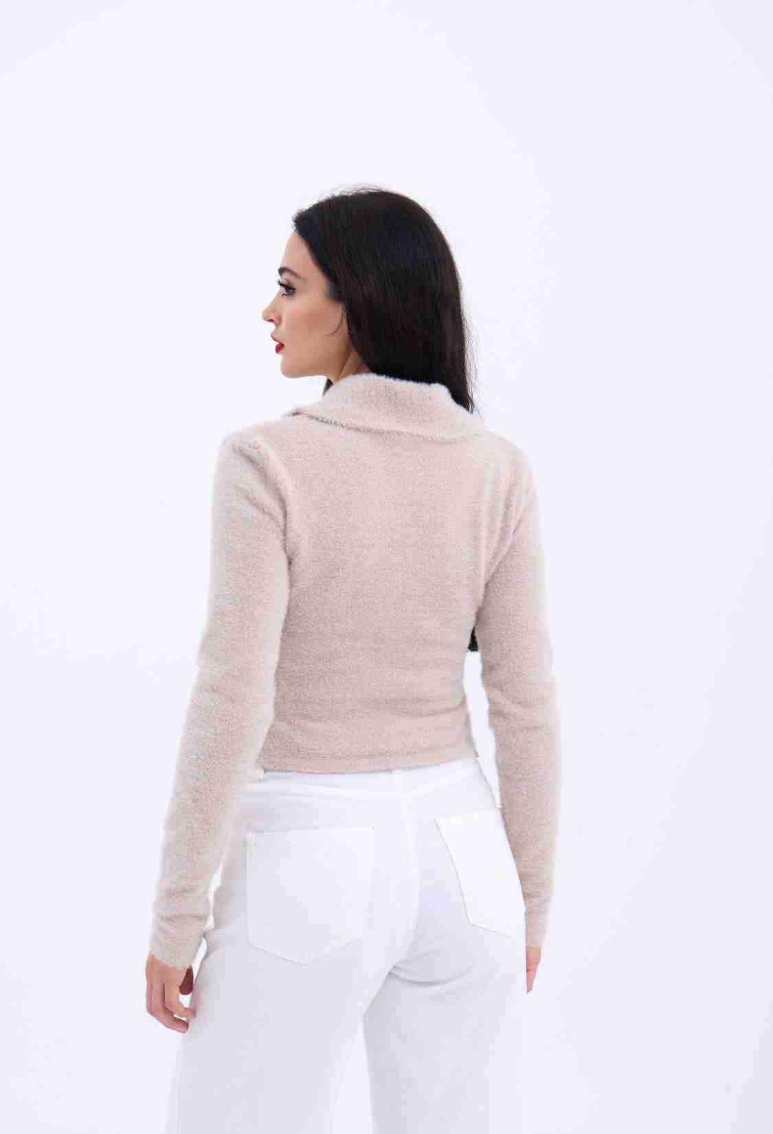 Knitwear Glittery Collar Crop - Brand: Fame - Women & Kids, Baby Clothes Wholesale - TheBS Women