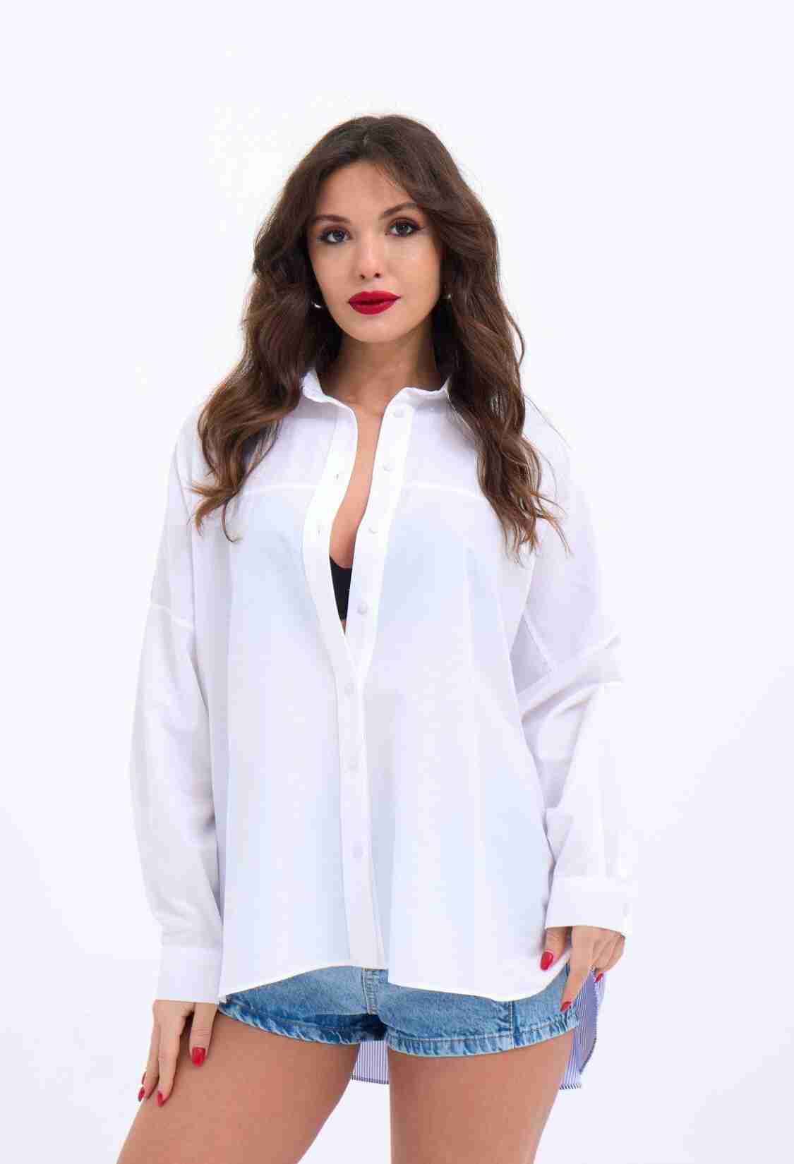 Shirt - Blue AndStriped - Brand: Fame - Women & Kids, Baby Clothes Wholesale - TheBS Women