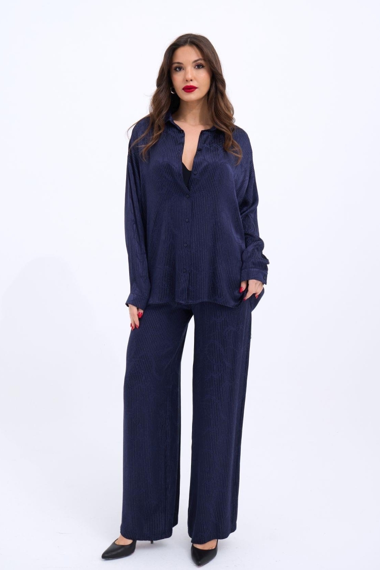 Suit With Shirt And Pants - Navy - Brand: Fame - Women & Kids, Baby Clothes Wholesale - TheBS Women