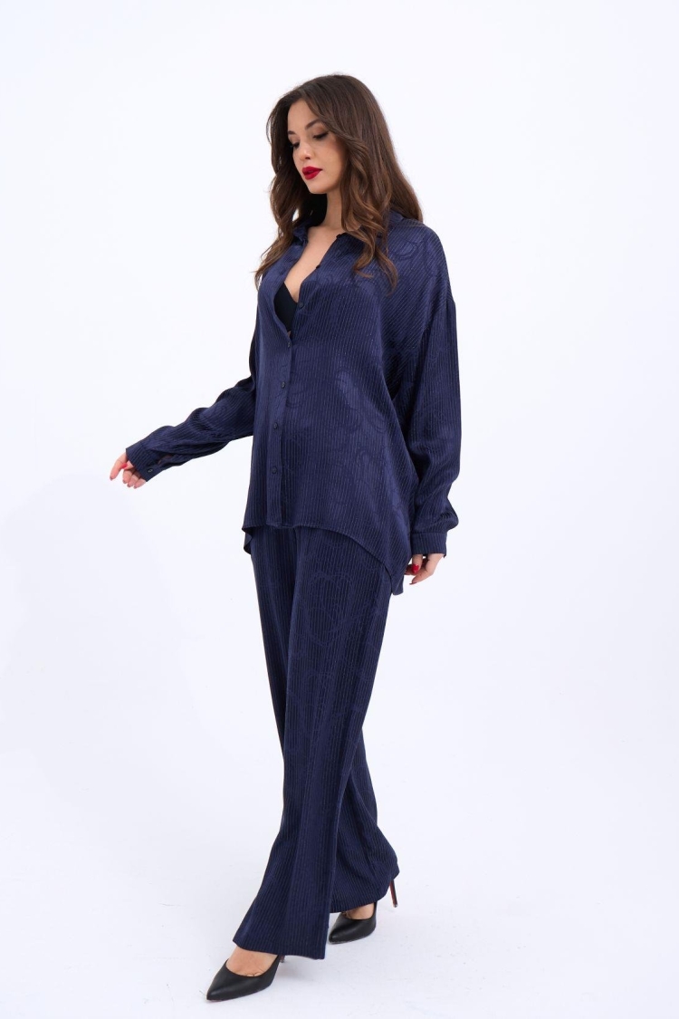 Suit With Shirt And Pants - Navy - Brand: Fame - Women & Kids, Baby Clothes Wholesale - TheBS Women
