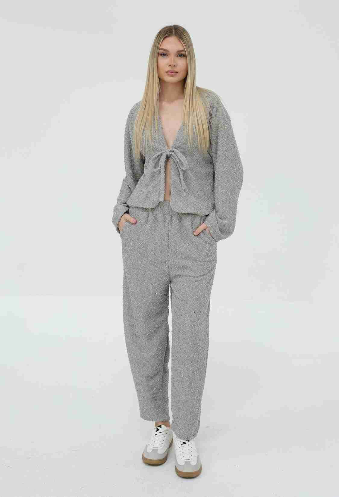 Front Tie Set - Gray - Brand: Reyon - Women & Kids, Baby Clothes Wholesale - TheBS Women