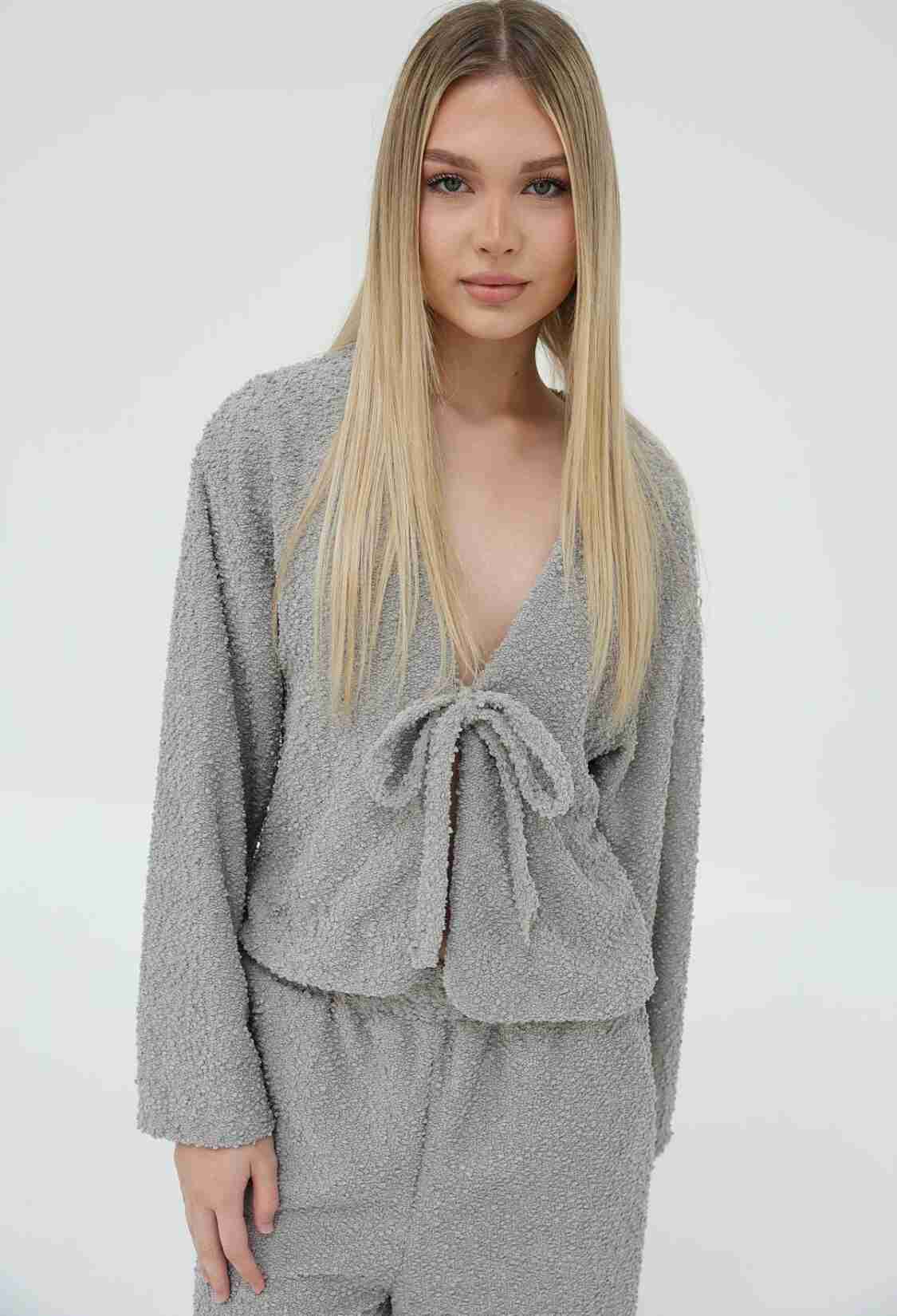 Front Tie Set - Gray - Brand: Reyon - Women & Kids, Baby Clothes Wholesale - TheBS Women