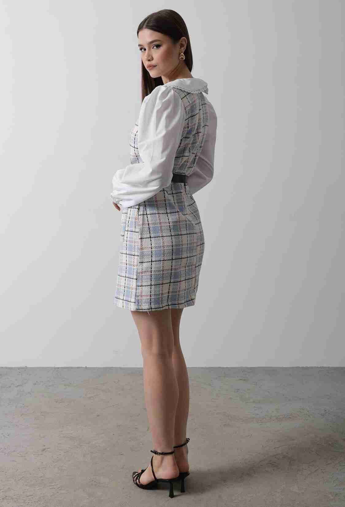 Plaid Shirt Detail Dress - - Brand: Reyon - Women & Kids, Baby Clothes Wholesale - TheBS Women
