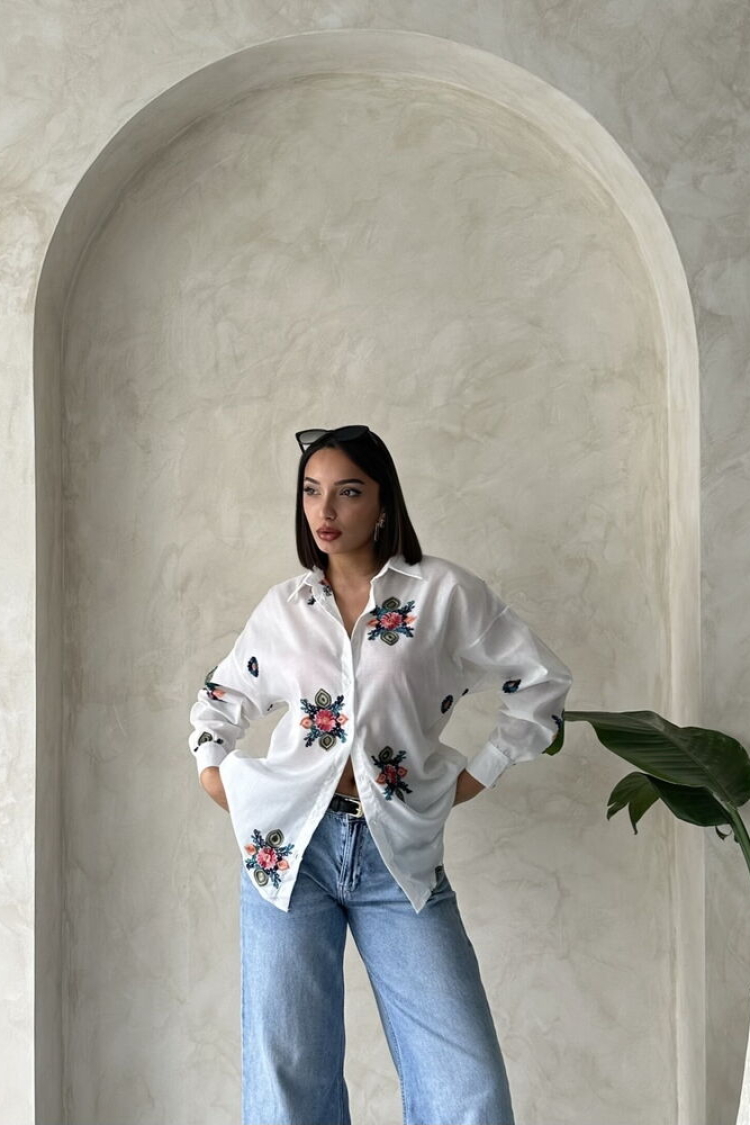 Shirt With Embroidery Detail - Brand: Topshow - Women & Kids, Baby Clothes Wholesale - TheBS Women