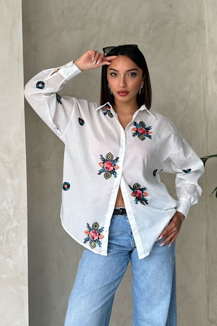 Shirt With Embroidery Detail - Brand: Topshow - Women & Kids, Baby Clothes Wholesale - TheBS Women