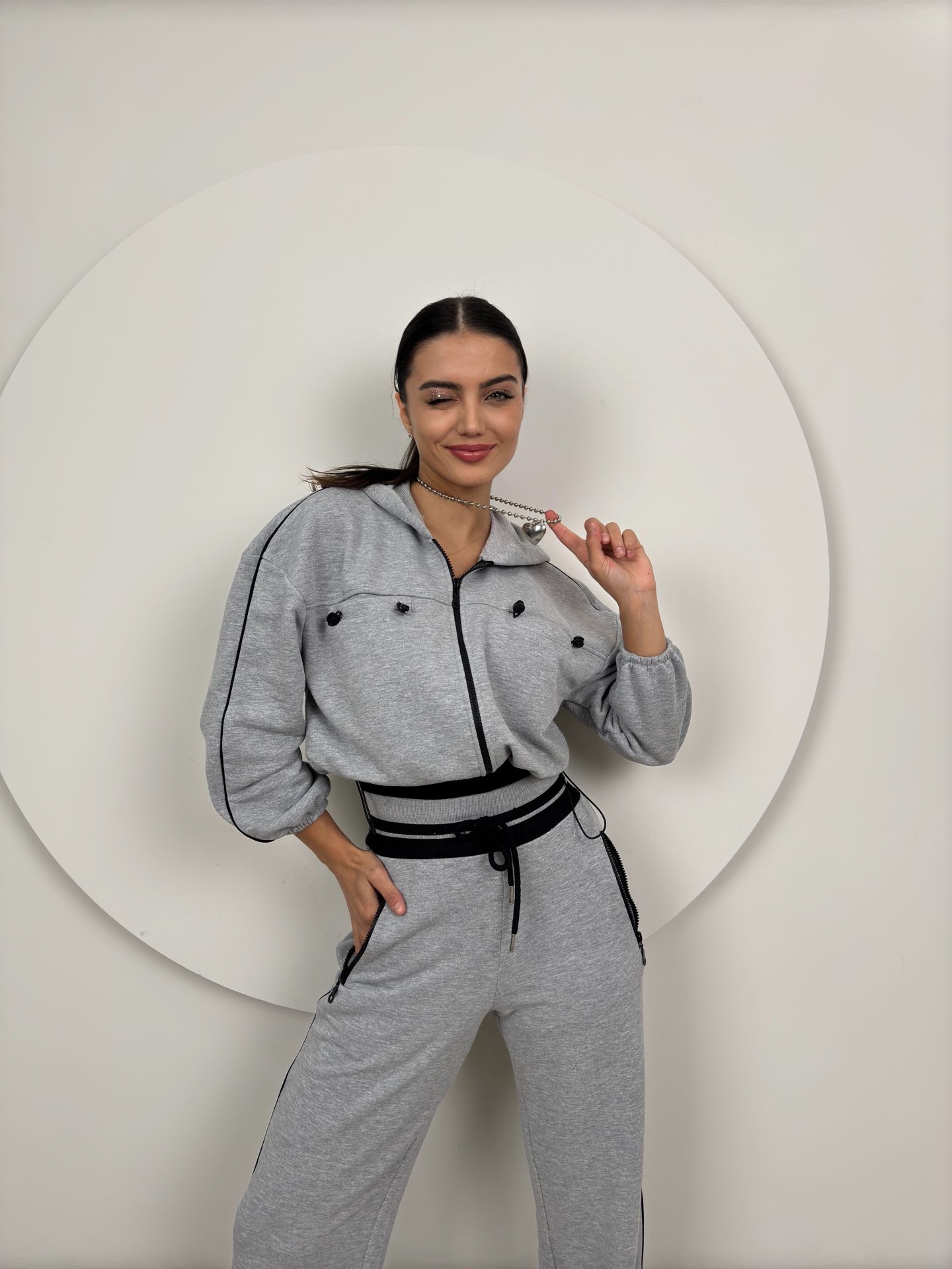 Knitwear Belt Detailed Tracksuit Set - Brand: Miss Janell - Women & Kids, Baby Clothes Wholesale - TheBS Women