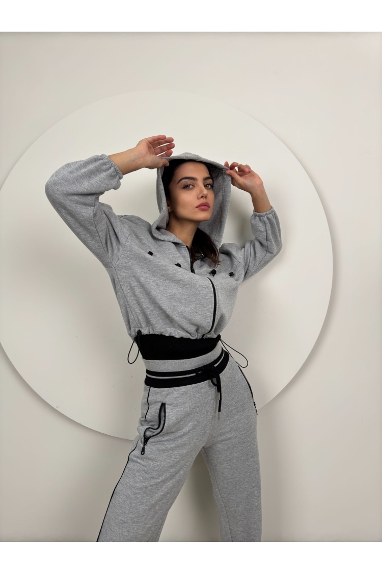 Knitwear Belt Detailed Tracksuit Set - Brand: Miss Janell - Women & Kids, Baby Clothes Wholesale - TheBS Women