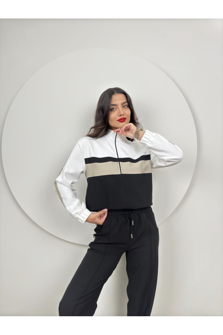 Banded Tracksuit Set - Black - Brand: Miss Janell - Women & Kids, Baby Clothes Wholesale - TheBS Women