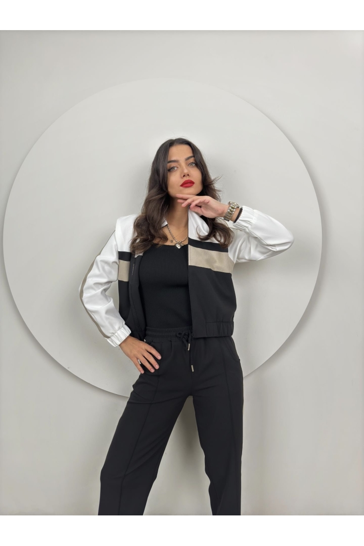 Banded Tracksuit Set - Black - Brand: Miss Janell - Women & Kids, Baby Clothes Wholesale - TheBS Women