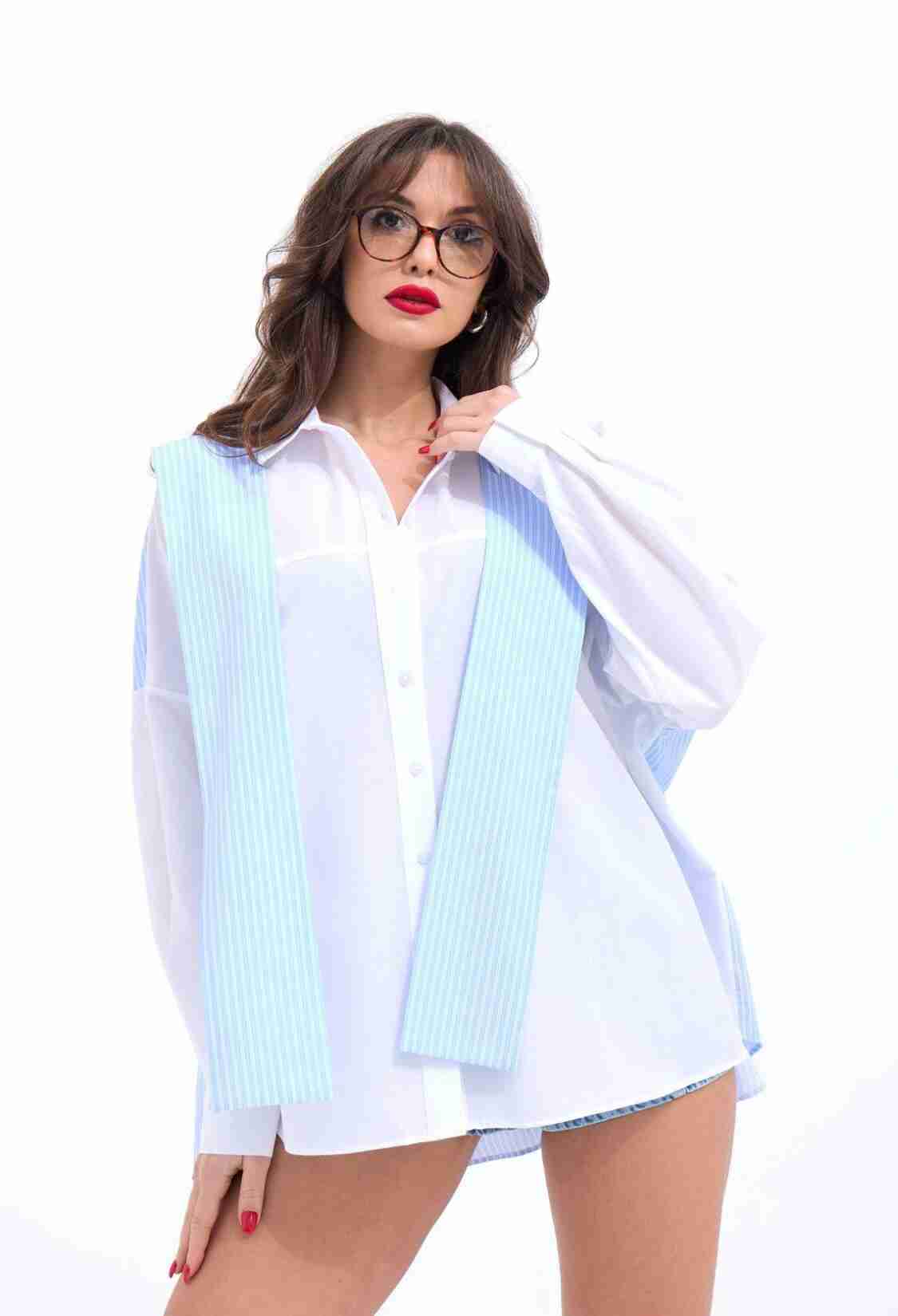 Striped Shirt - Multicolor - Brand: Fame - Women & Kids, Baby Clothes Wholesale - TheBS Women