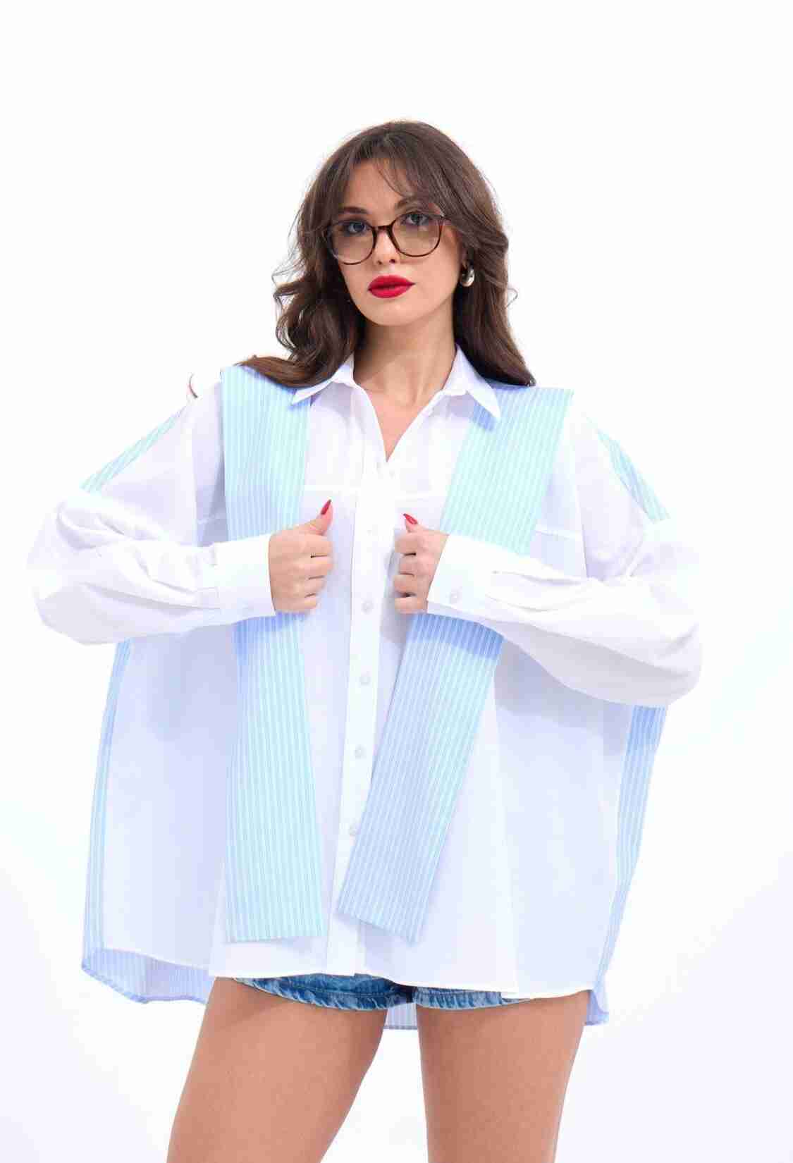 Striped Shirt - Multicolor - Brand: Fame - Women & Kids, Baby Clothes Wholesale - TheBS Women