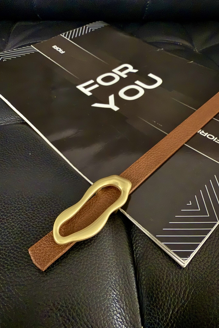 Thin Women Belt With Italian Design Buckle - Brand: Fiori - Women & Kids, Baby Clothes Wholesale - TheBS Women