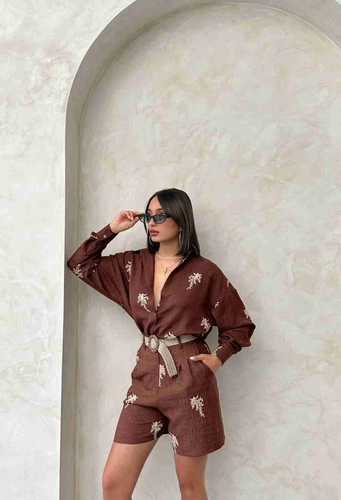 Embroidered Linen Shorts - Brand: Topshow - Women & Kids, Baby Clothes Wholesale - TheBS Women