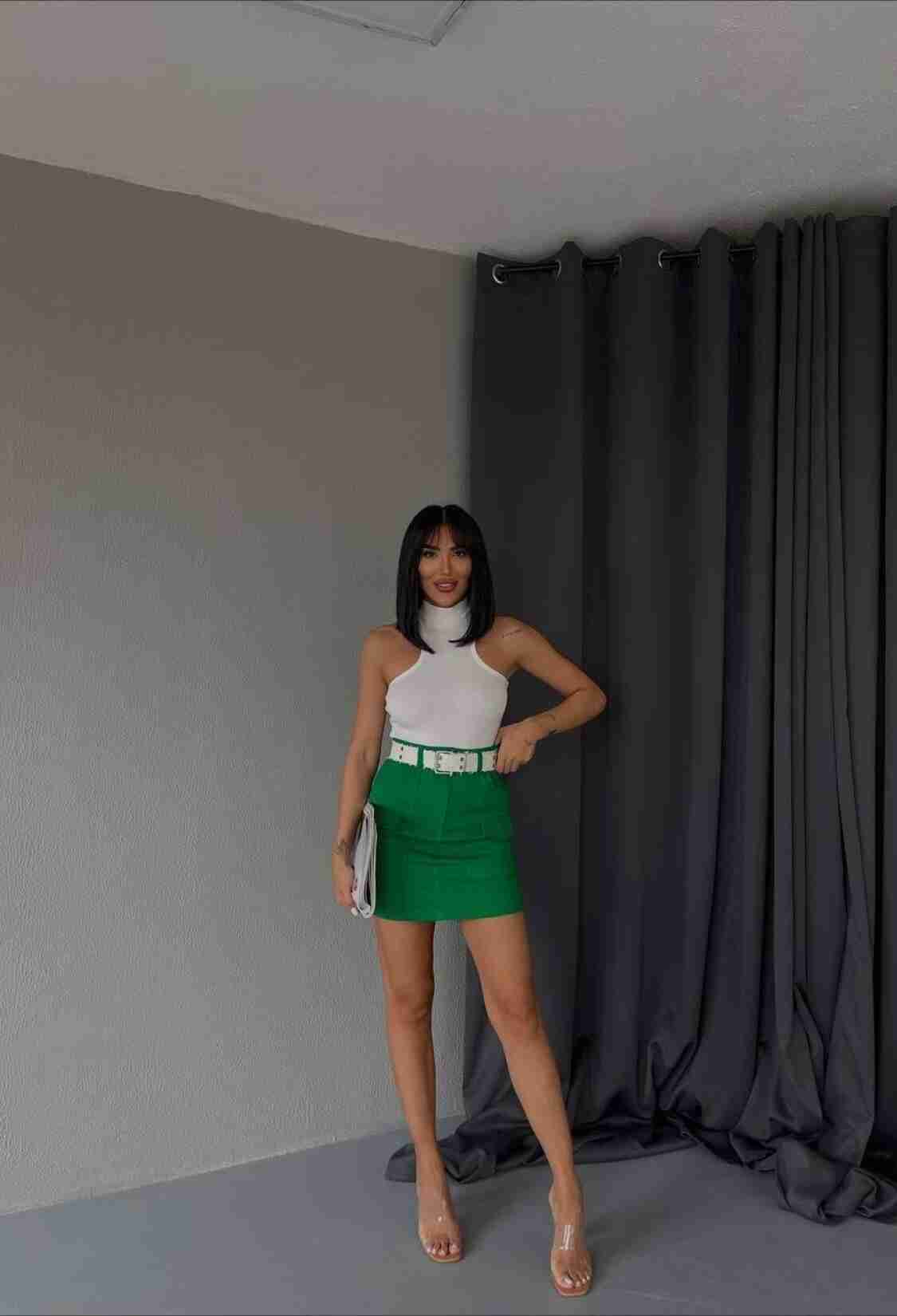 Pocket Detail Gabardine Short Skirt - Brand: Ello - Women & Kids, Baby Clothes Wholesale - TheBS Women