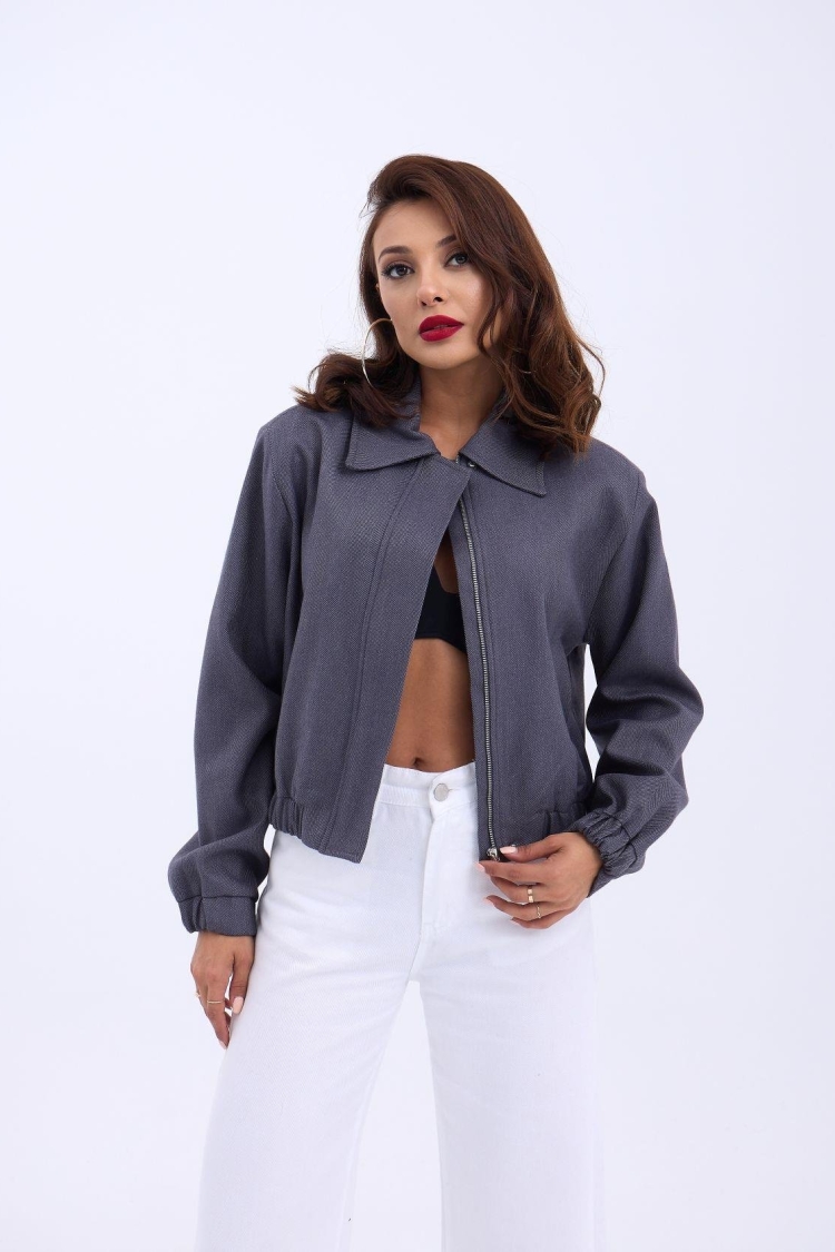 Jacket - Gray - Brand: Fame - Women & Kids, Baby Clothes Wholesale - TheBS Women