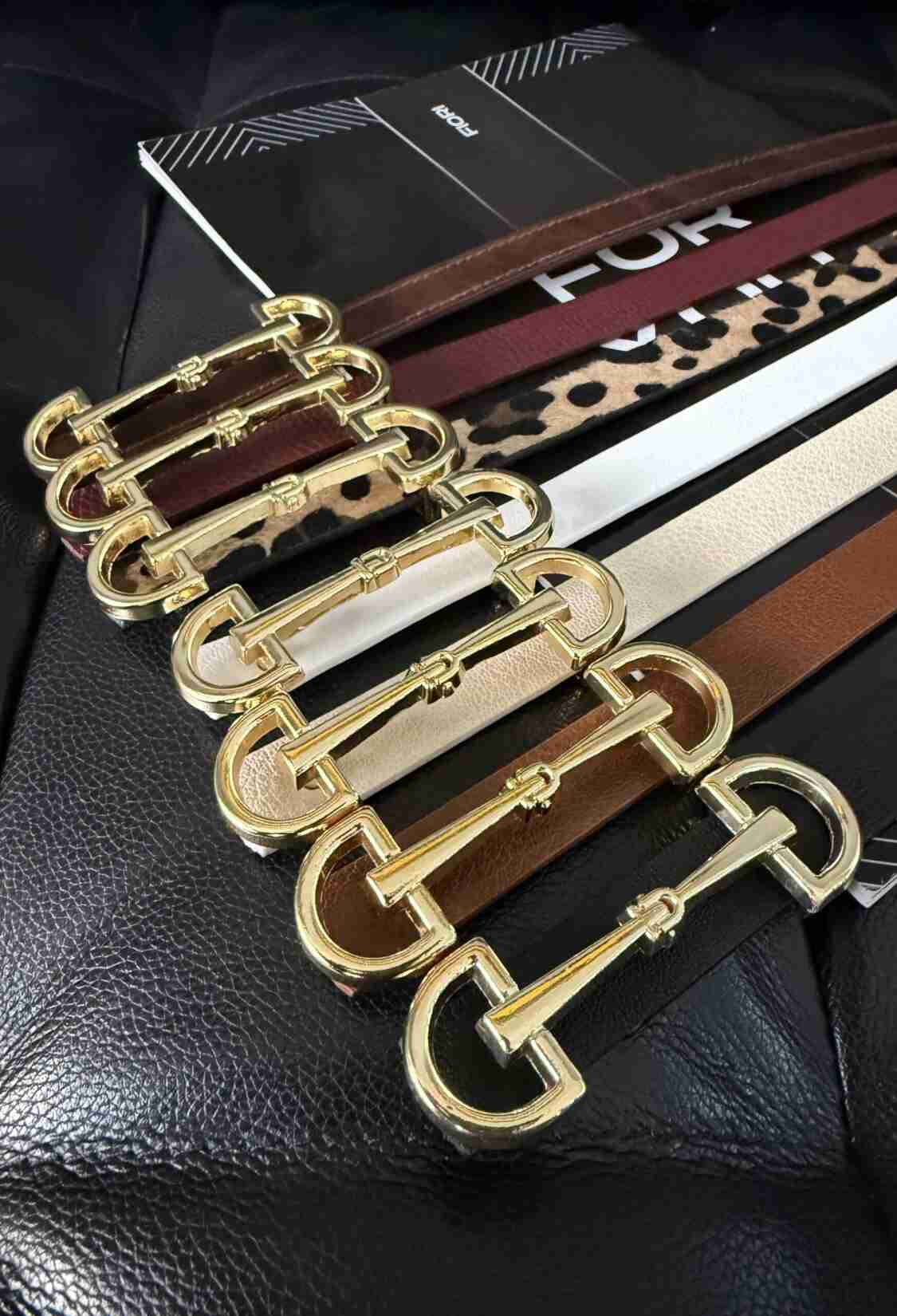 Slim Women's Belt With Long Gold Buckle - Brand: Fiori - Women & Kids, Baby Clothes Wholesale - TheBS Women