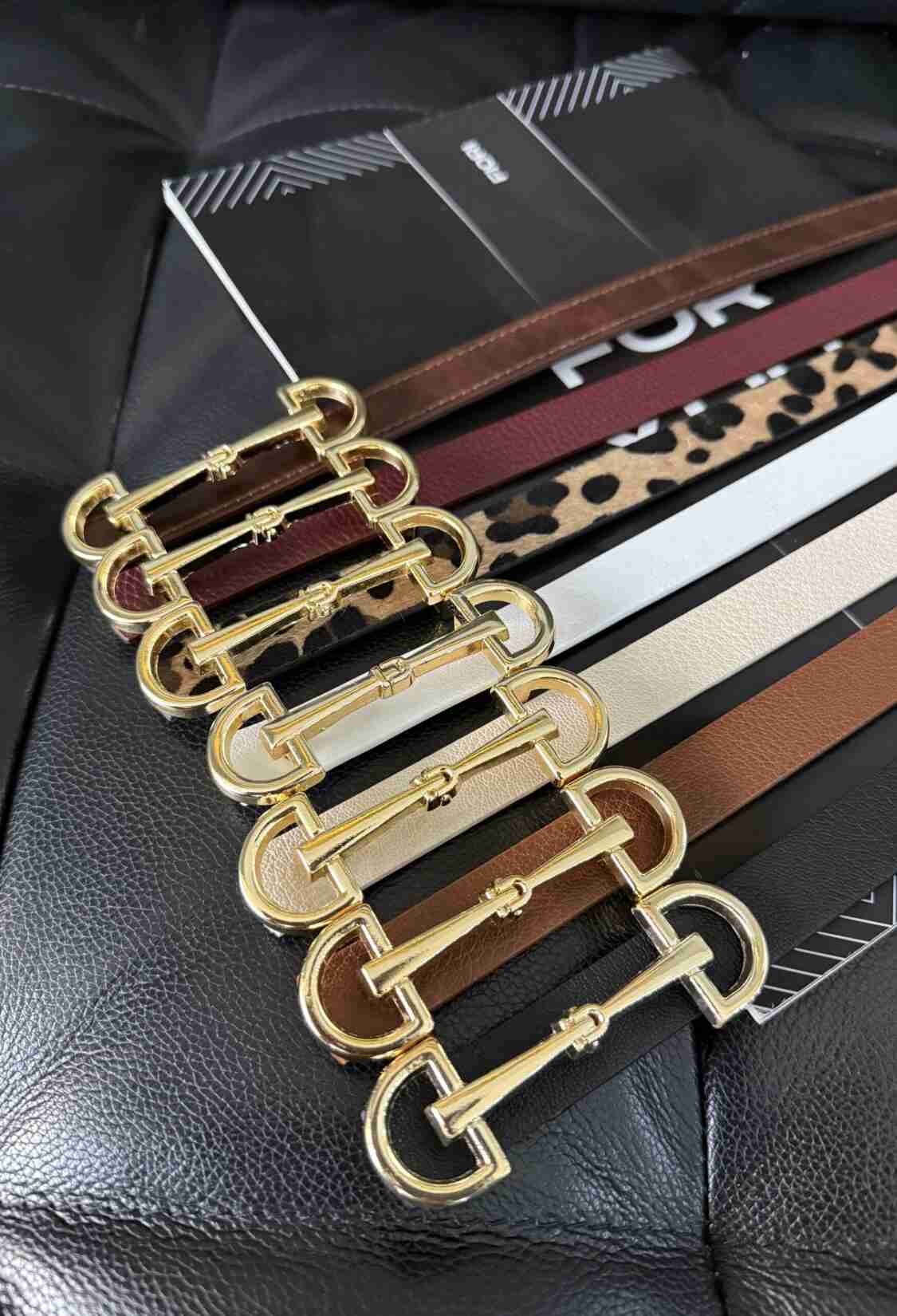 Slim Women's Belt With Long Gold Buckle - Brand: Fiori - Women & Kids, Baby Clothes Wholesale - TheBS Women