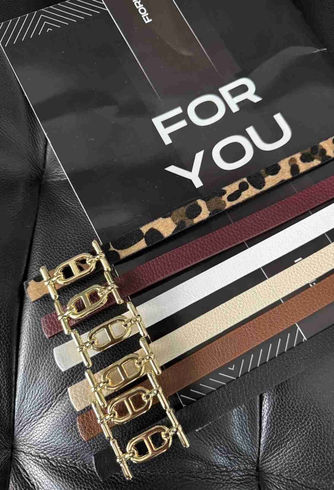 Slim Belt With Gold Buckle - Brand: Fiori - Women & Kids, Baby Clothes Wholesale - TheBS Women