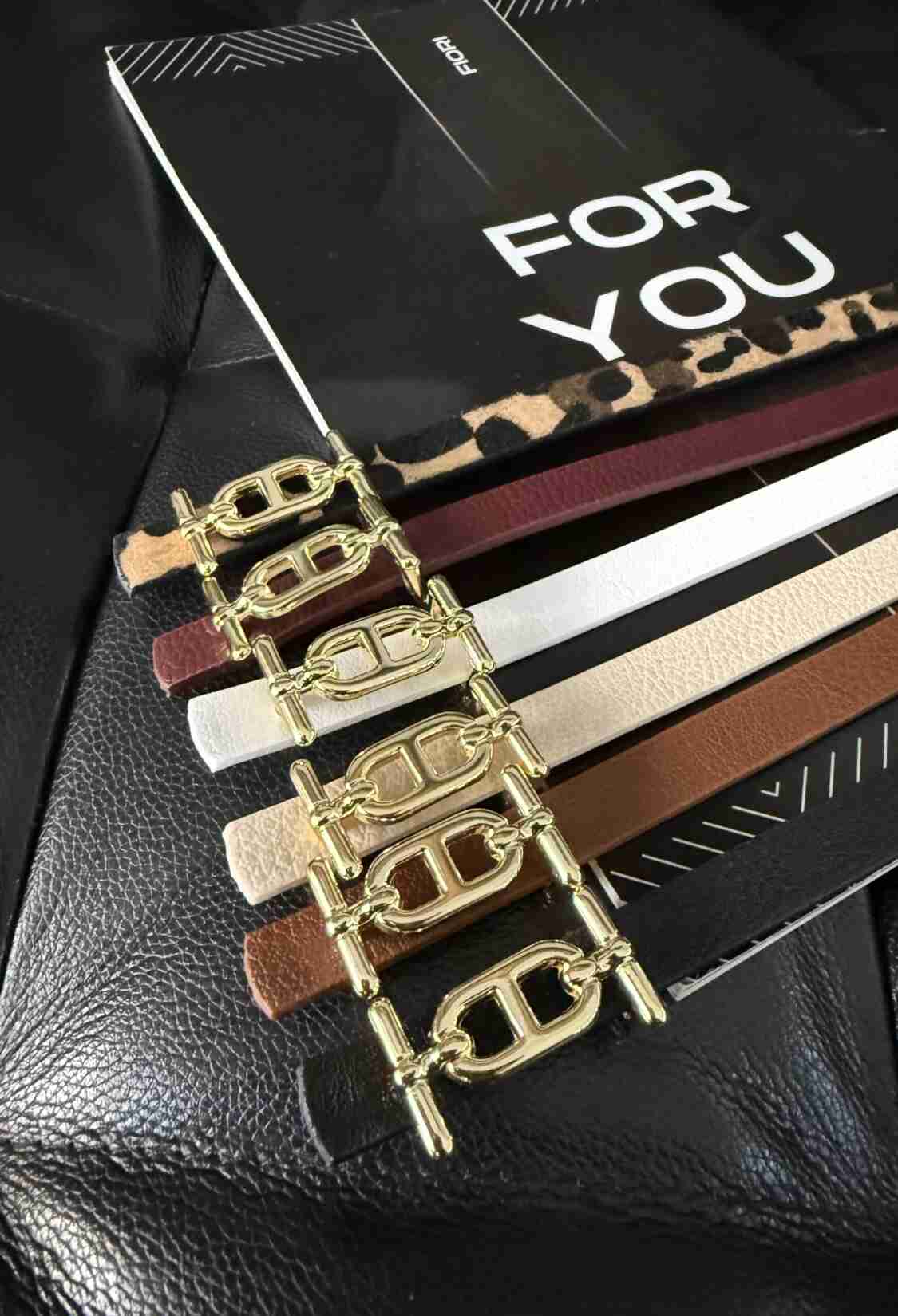 Slim Belt With Gold Buckle - Brand: Fiori - Women & Kids, Baby Clothes Wholesale - TheBS Women