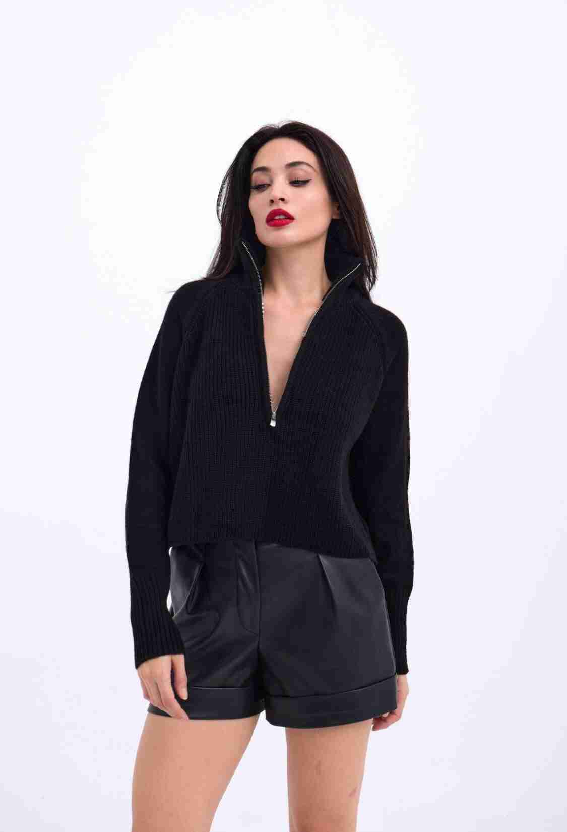 Zipper Sweater - Brand: Fame - Women & Kids, Baby Clothes Wholesale - TheBS Women