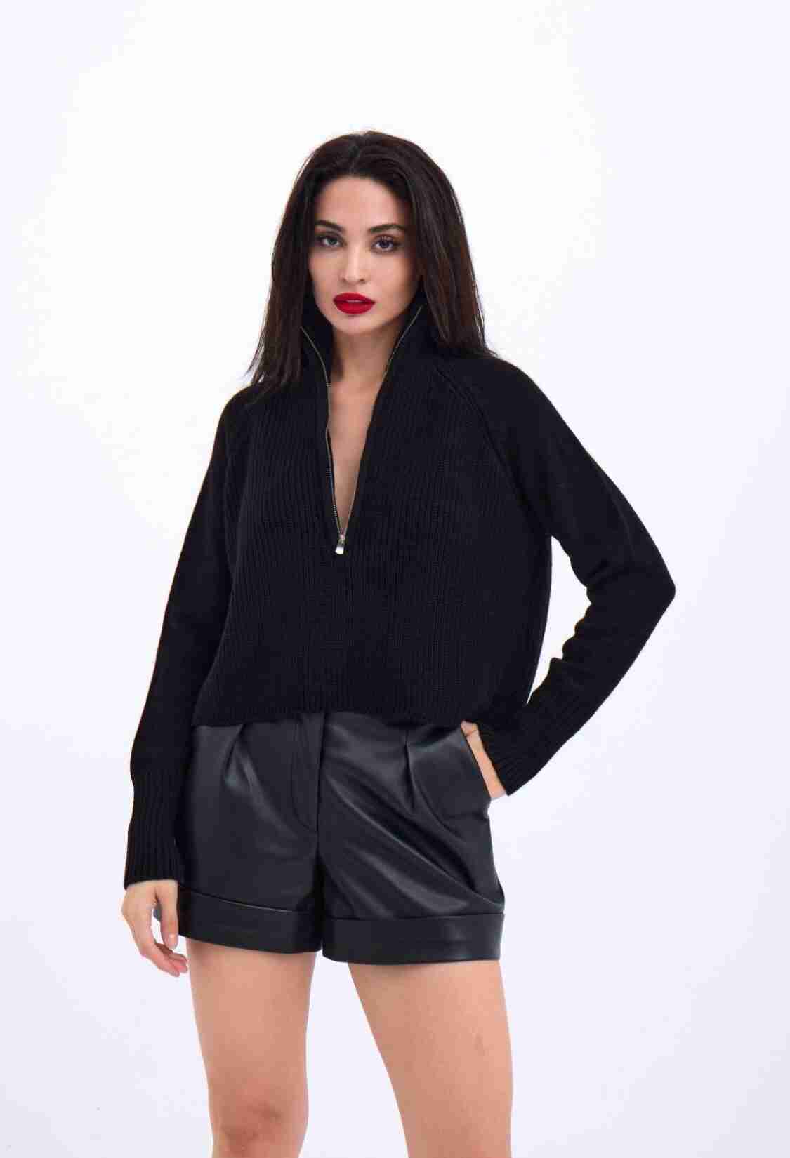 Zipper Sweater - Brand: Fame - Women & Kids, Baby Clothes Wholesale - TheBS Women