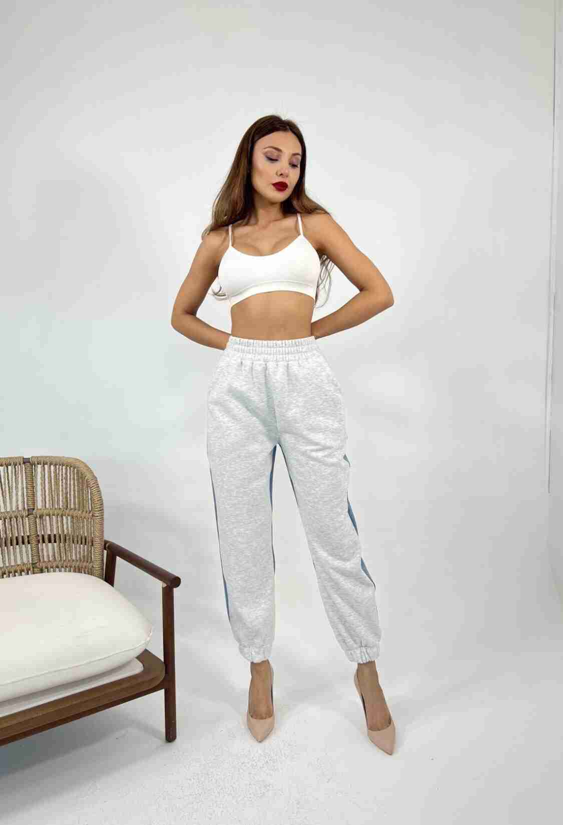 Sweatpants- Snow Melange - Brand: Fame - Women & Kids, Baby Clothes Wholesale - TheBS Women