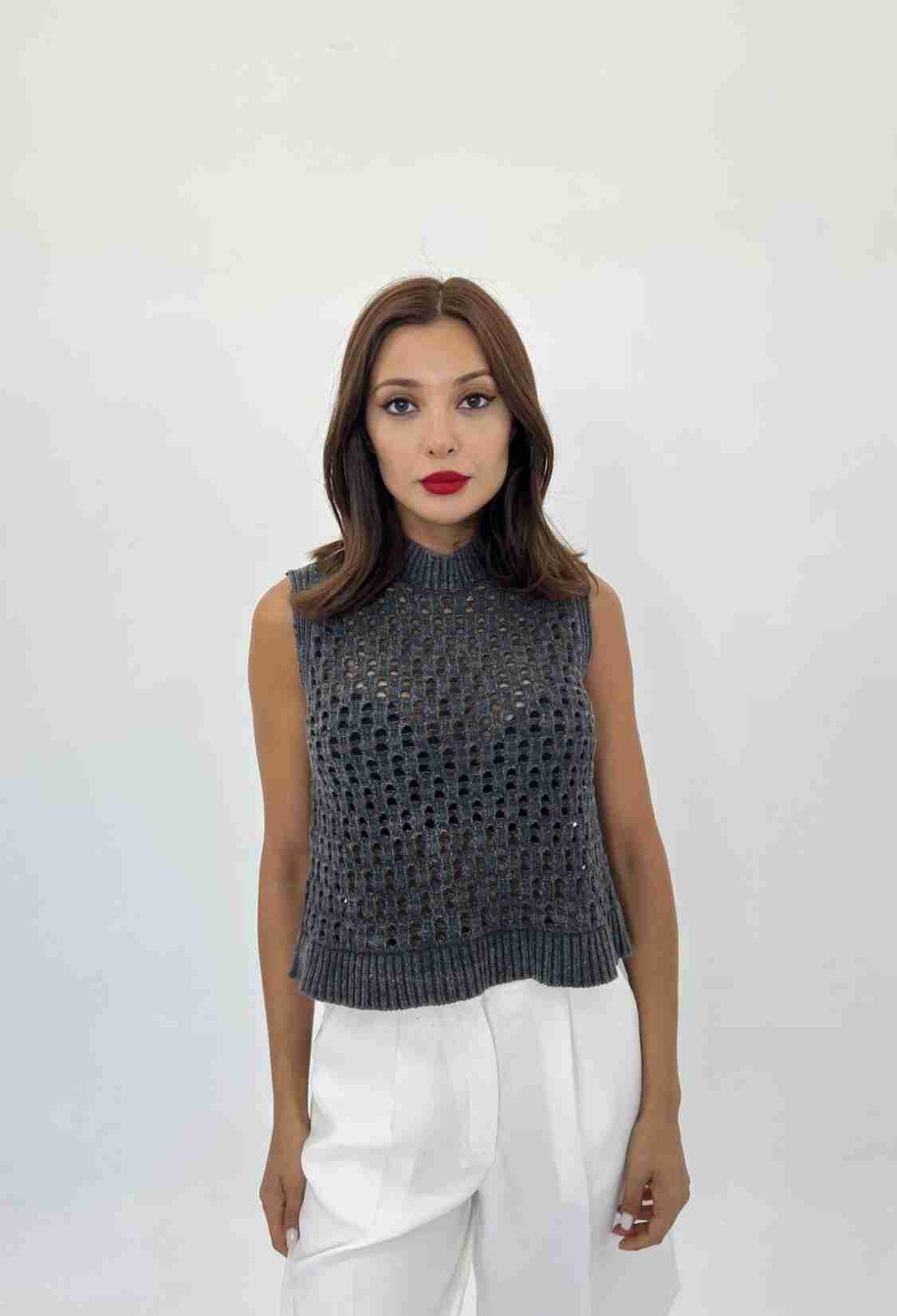 Knitwear Mesh Sweater - Brand: Fame - Women & Kids, Baby Clothes Wholesale - TheBS Women