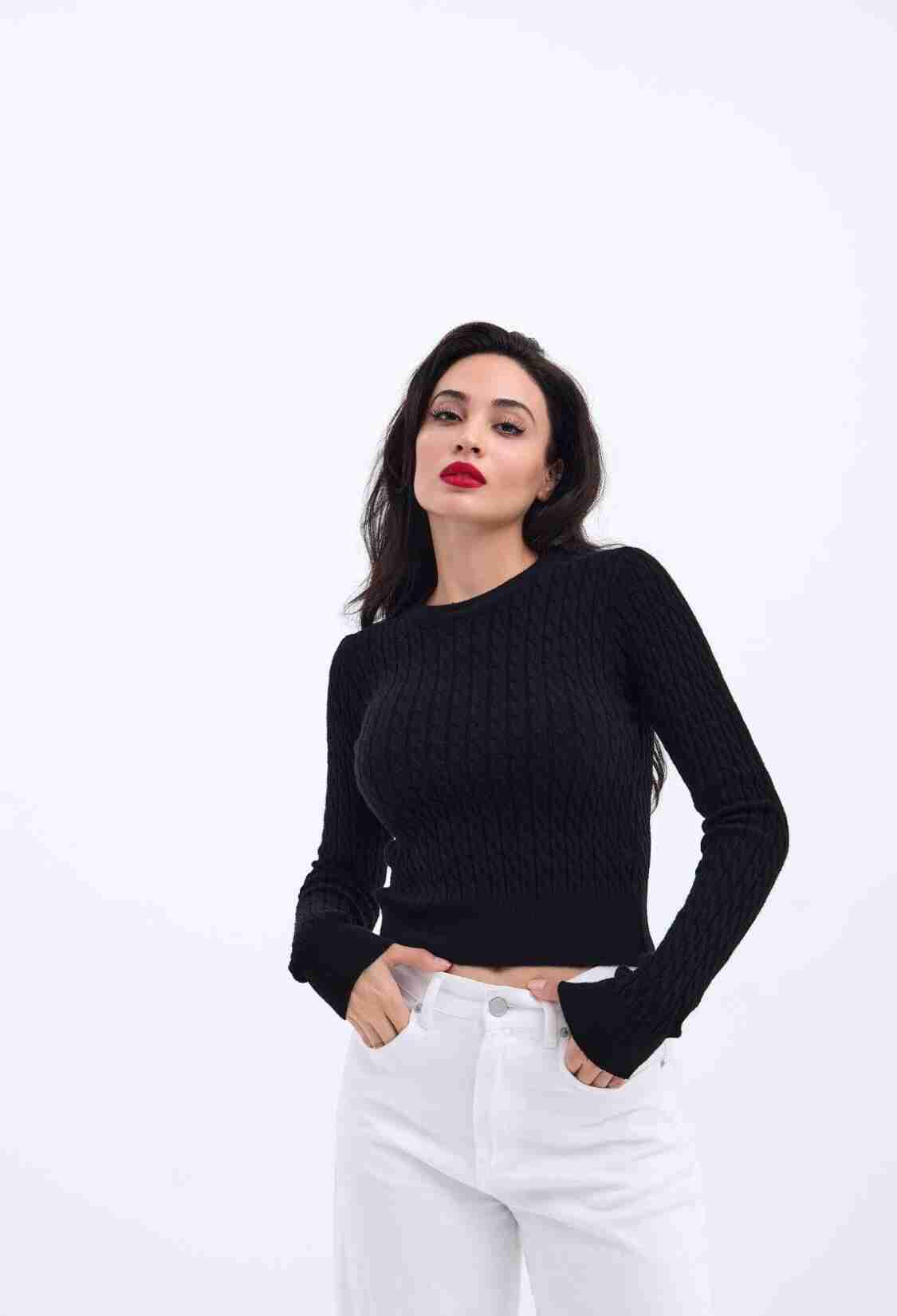 Knitwear Hair Knit Sweater - Brand: Fame - Women & Kids, Baby Clothes Wholesale - TheBS Women