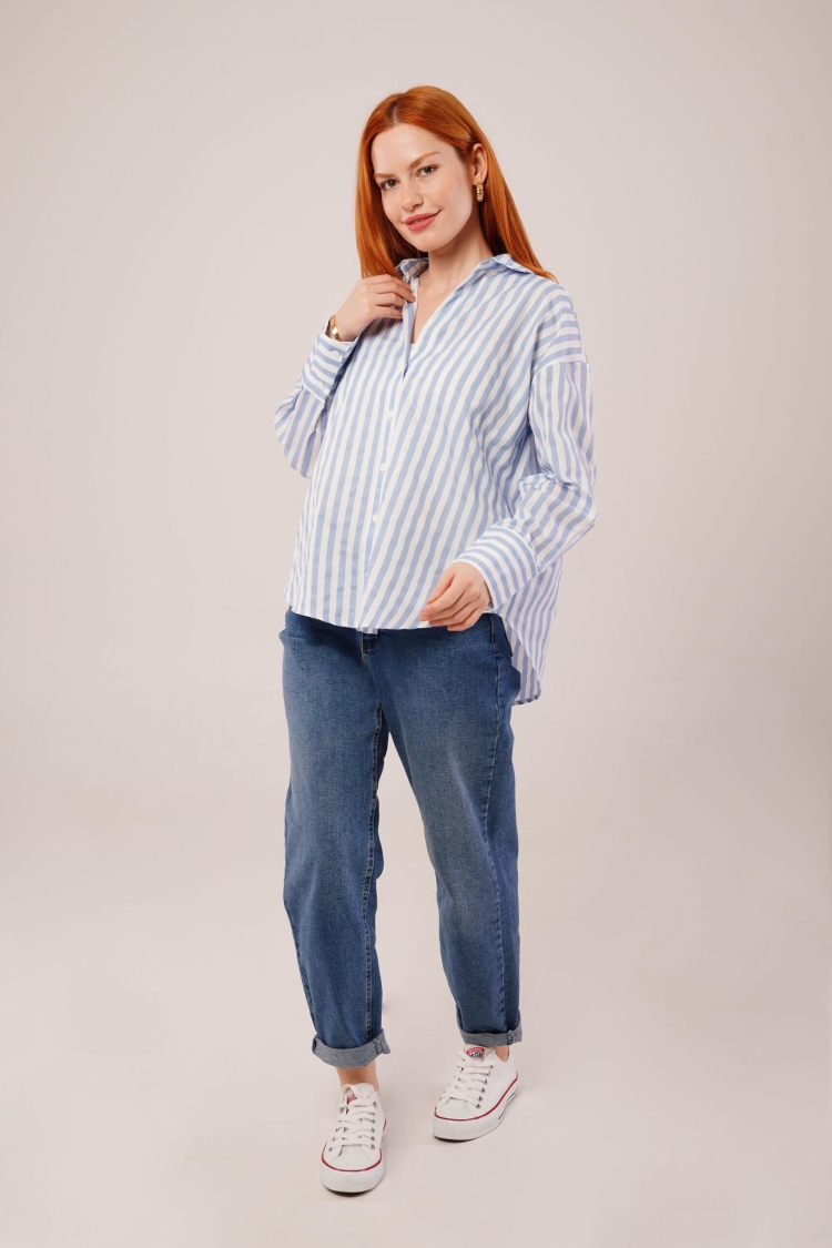 Striped Casual CutWholesale Shirt - Brand: Lustrin - Women & Kids, Baby Clothes Wholesale - TheBS Women