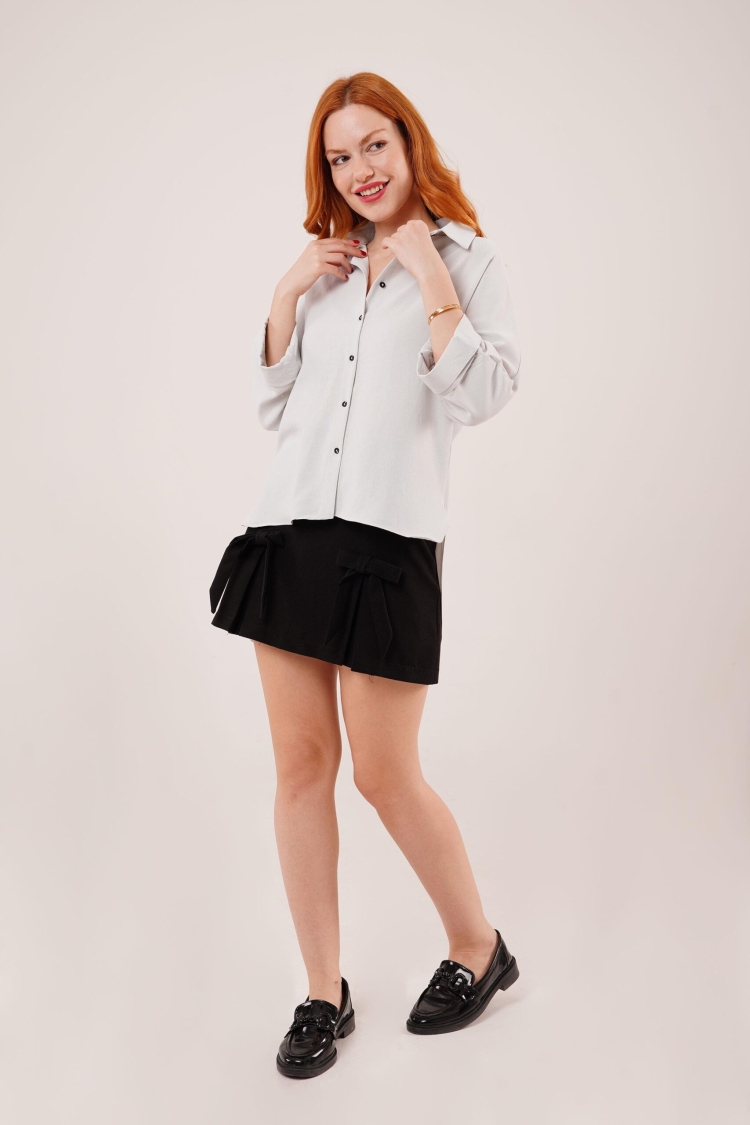 Bat Sleeve Casual Mold Wholesale Melange Shirt - Brand: Lustrin - Women & Kids, Baby Clothes Wholesale - TheBS Women