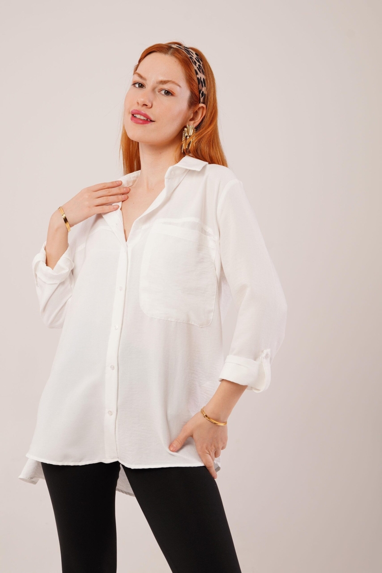 WholesaleShirt With Slippery Cut Pockets - Brand: Lustrin - Women & Kids, Baby Clothes Wholesale - TheBS Women
