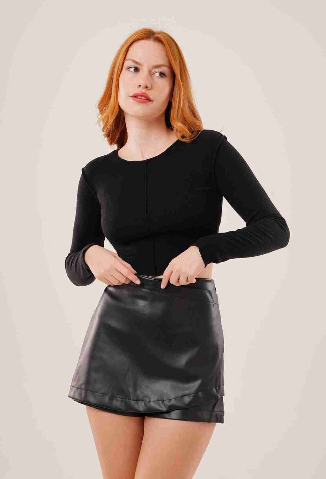 Basic WholesaleBody Blouse With Reverse Stitch - Brand: Lustrin - Women & Kids, Baby Clothes Wholesale - TheBS Women