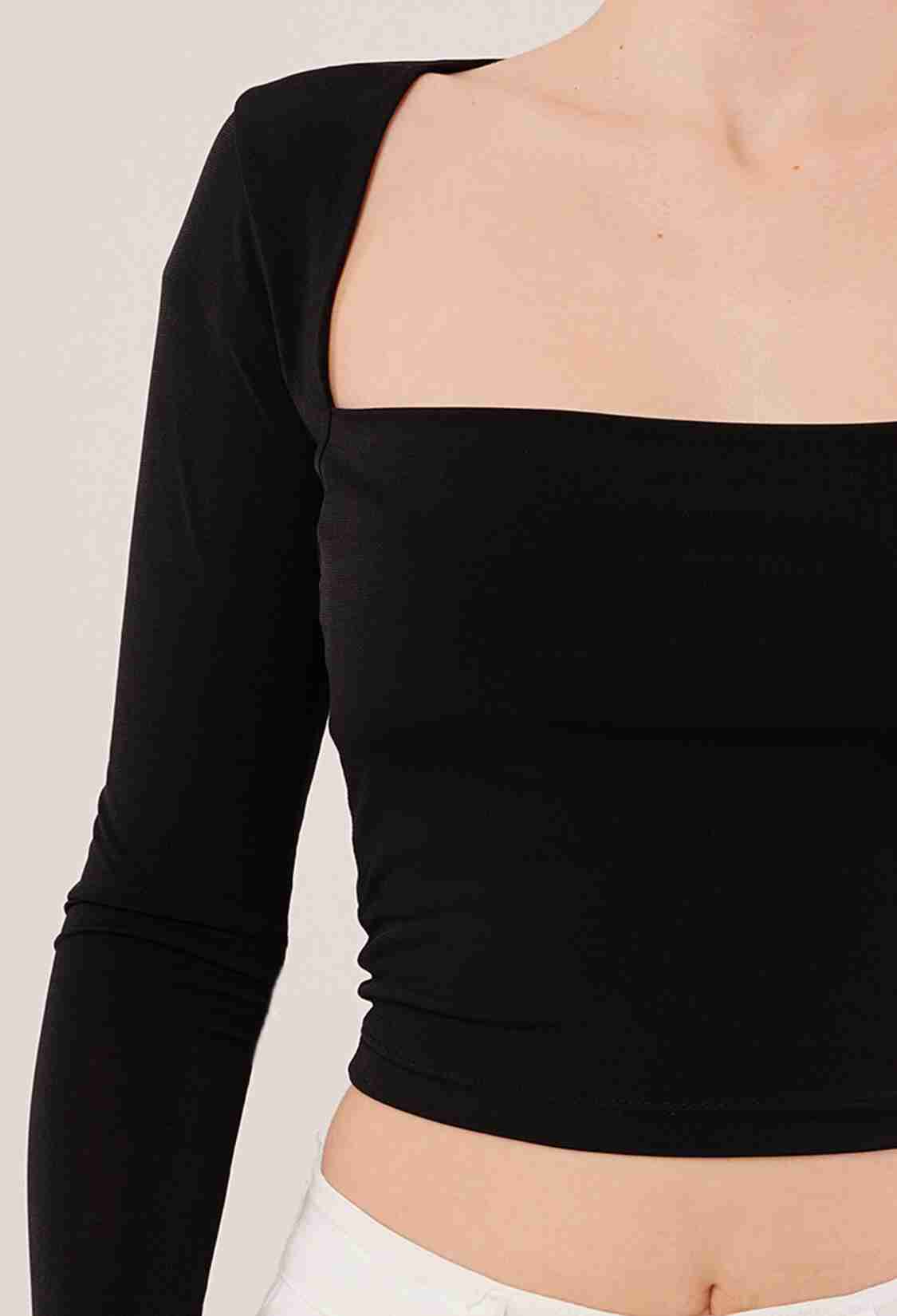 Square Collar Wholesale BasicBlouse - Brand: Lustrin - Women & Kids, Baby Clothes Wholesale - TheBS Women