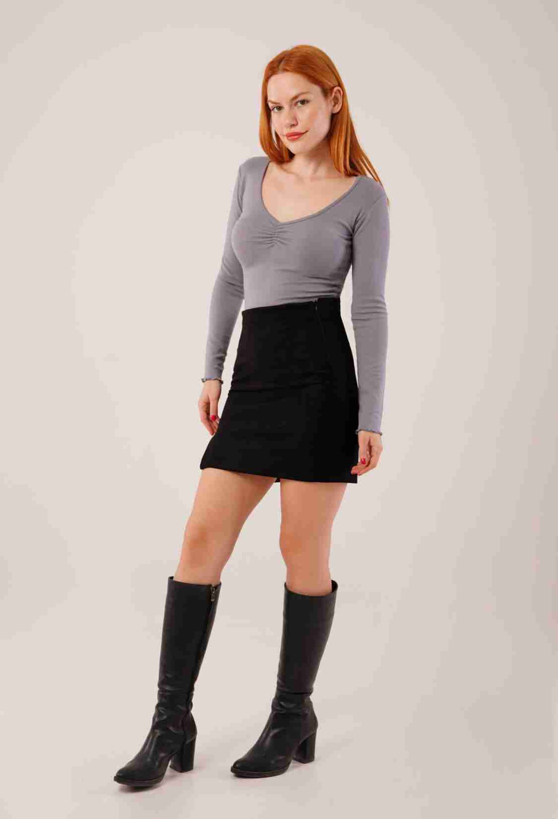 Wide CollarWholesale Basic Body Blouse - Brand: Lustrin - Women & Kids, Baby Clothes Wholesale - TheBS Women