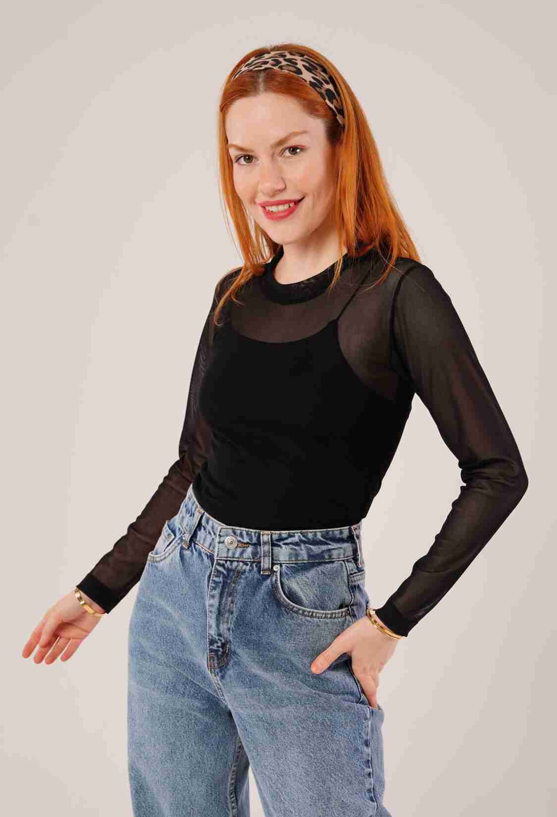 TransparentWholesale Tulle Basic Blouse - Brand: Lustrin - Women & Kids, Baby Clothes Wholesale - TheBS Women