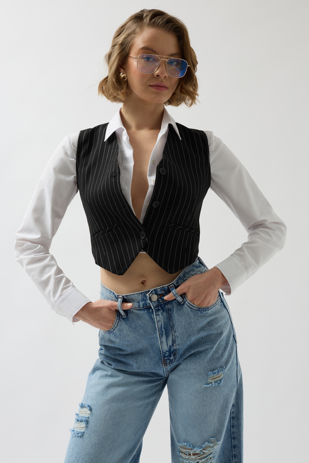 Striped Vest - Brand: Black Fashion - Women & Kids, Baby Clothes Wholesale - TheBS Women