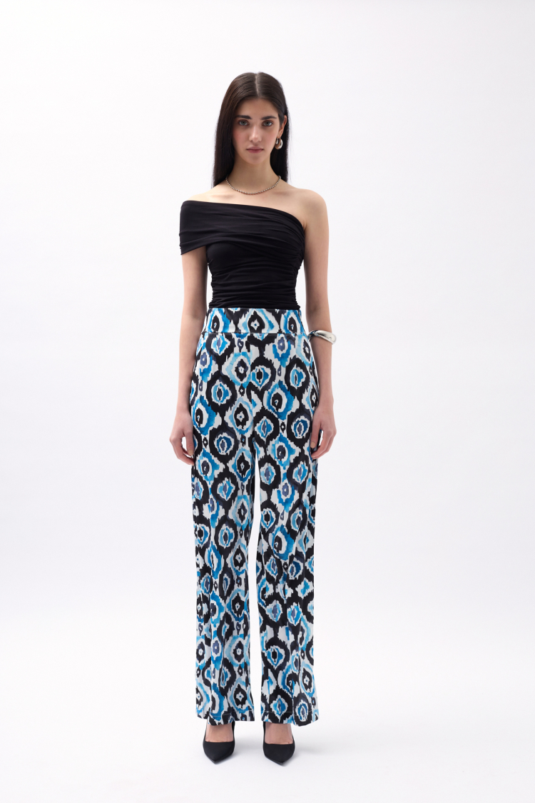 Patterned Satin Trousers - Brand: Black Fashion - Women & Kids, Baby Clothes Wholesale - TheBS Women