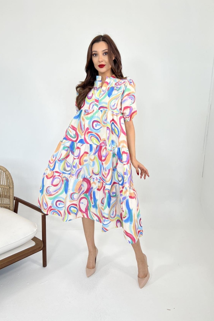 Dress - Multicolored - Brand: Fame - Women & Kids, Baby Clothes Wholesale - TheBS Women