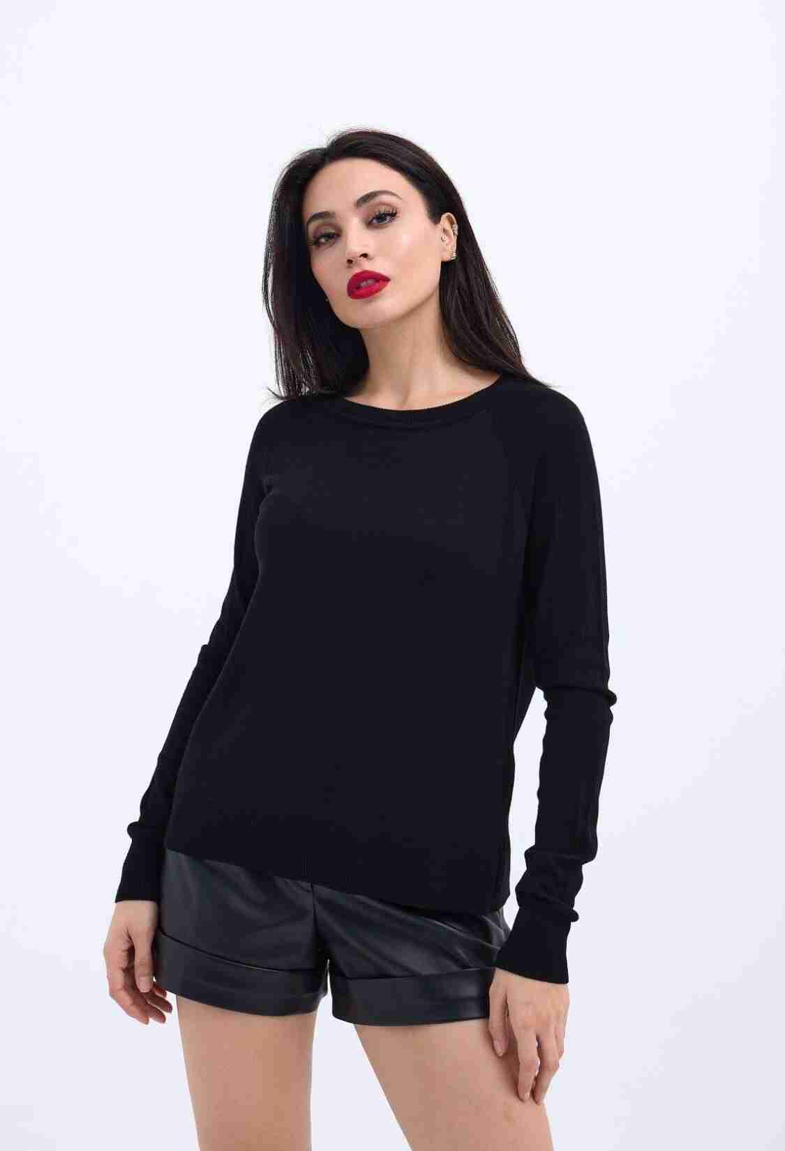 Knitwear Zero Collar Basic Casual - Brand: Fame - Women & Kids, Baby Clothes Wholesale - TheBS Women