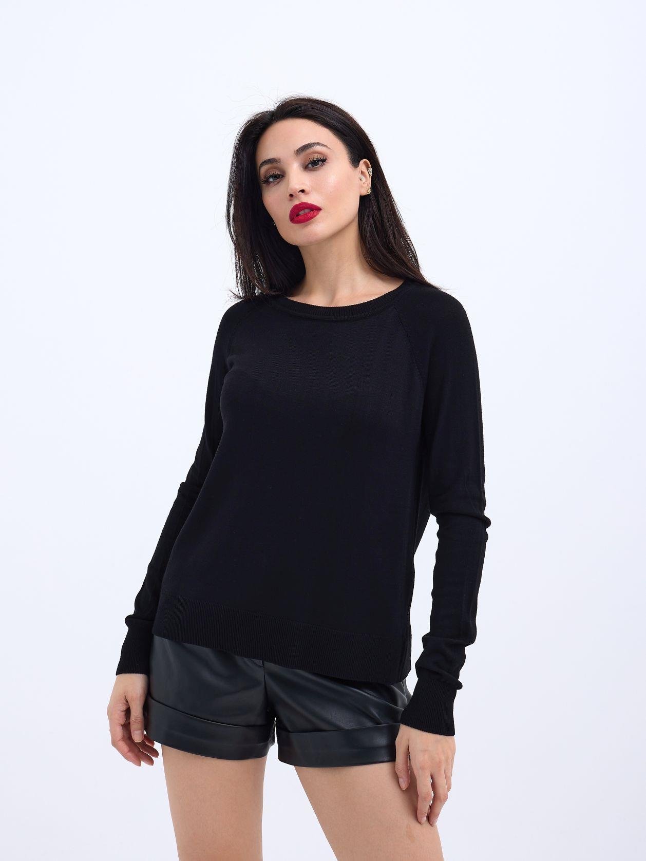 Knitwear Zero Collar Basic Casual - Brand: Fame - Women & Kids, Baby Clothes Wholesale - TheBS Women