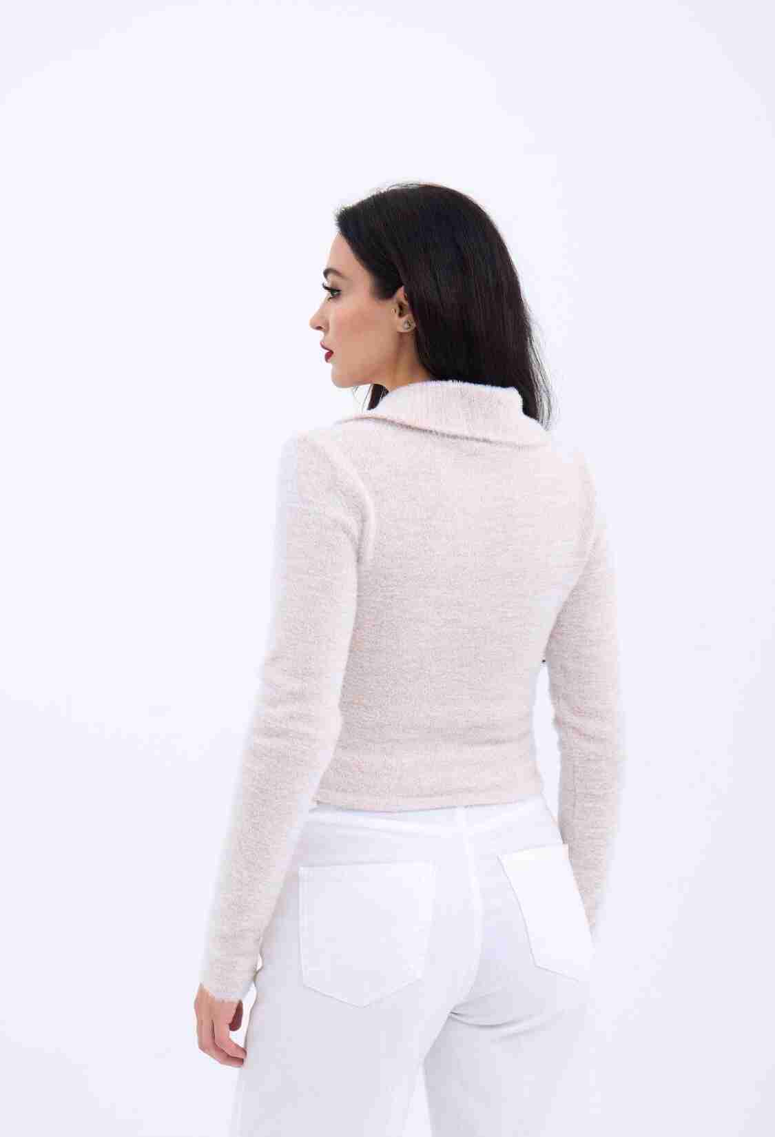 Knitwear Glittery Collar Crop - Brand: Fame - Women & Kids, Baby Clothes Wholesale - TheBS Women