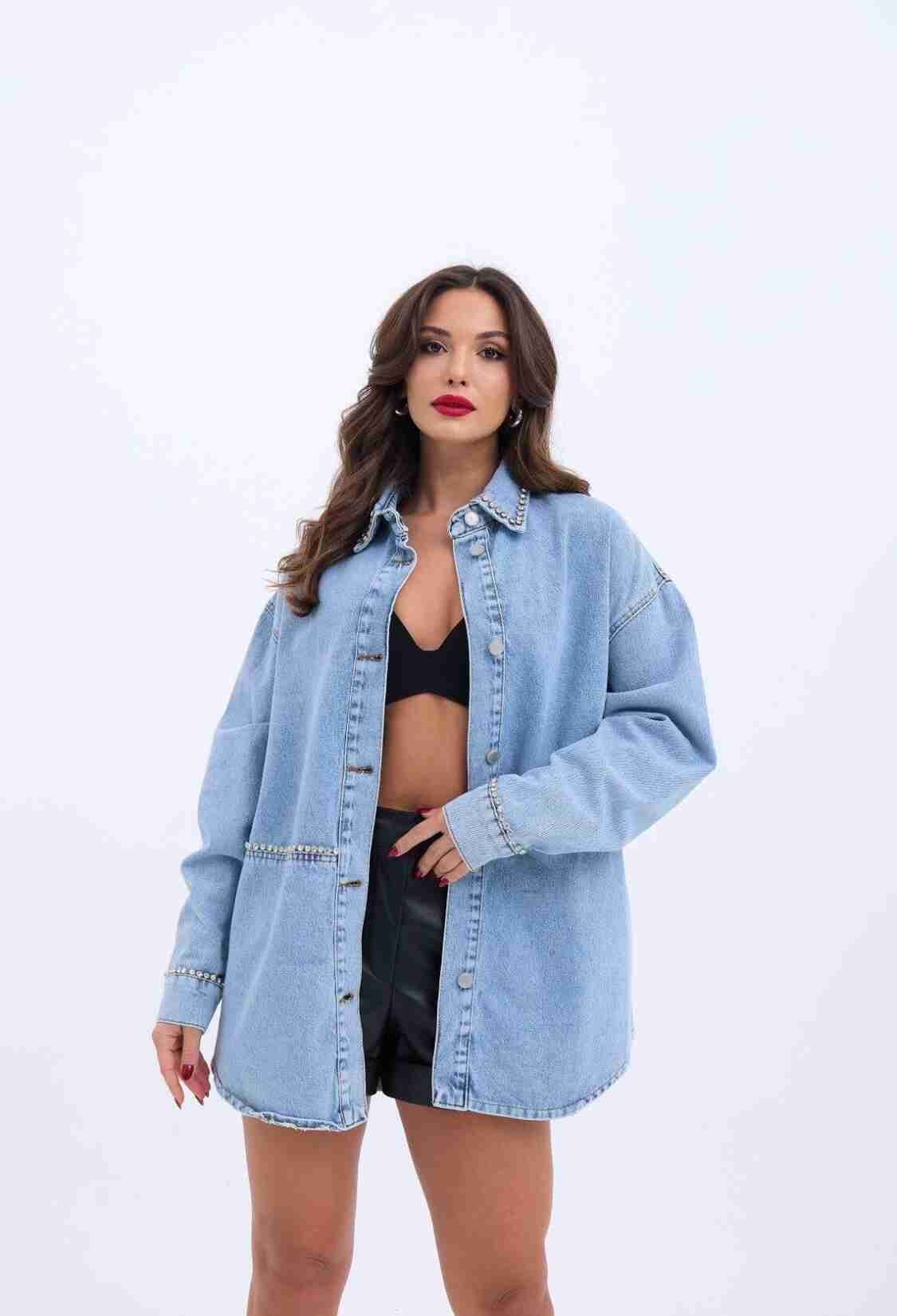 Denim Jacket - Blue - Brand: Fame - Women & Kids, Baby Clothes Wholesale - TheBS Women