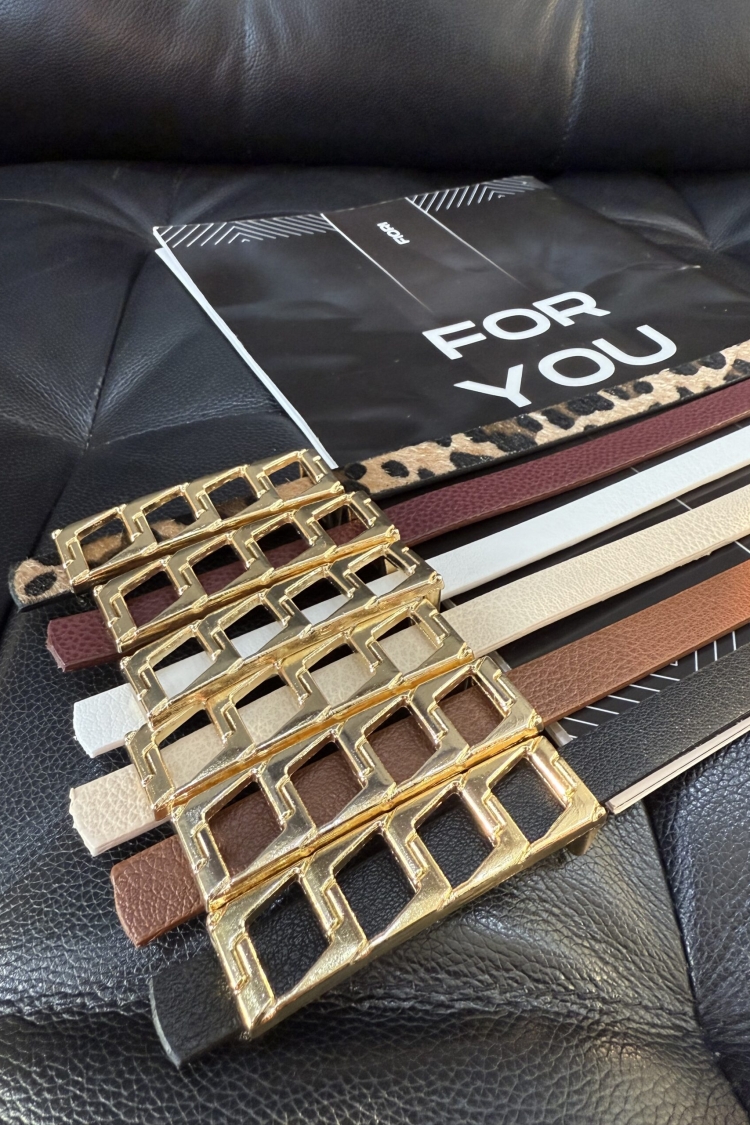 Basic Women's Belt With Thin Chain Buckle - Brand: Fiori - Women & Kids, Baby Clothes Wholesale - TheBS Women