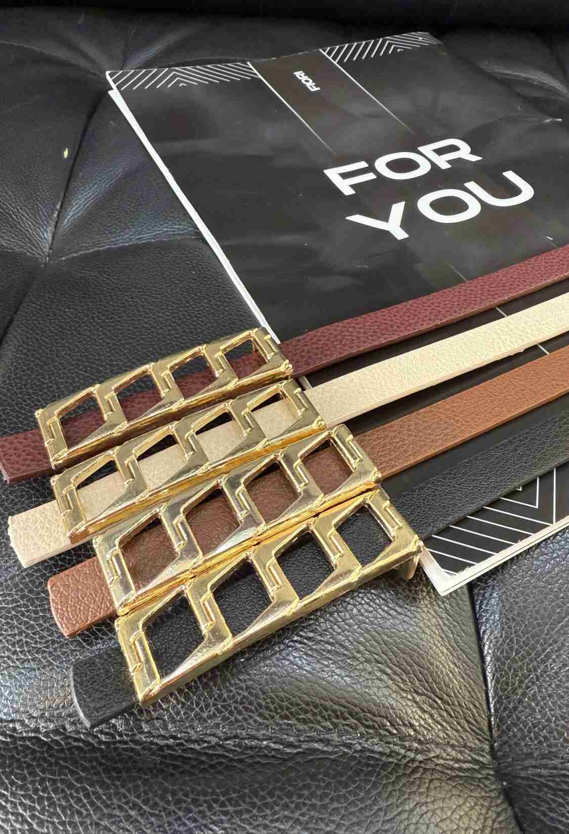 Basic Women's Belt With Thin Chain Buckle - Brand: Fiori - Women & Kids, Baby Clothes Wholesale - TheBS Women