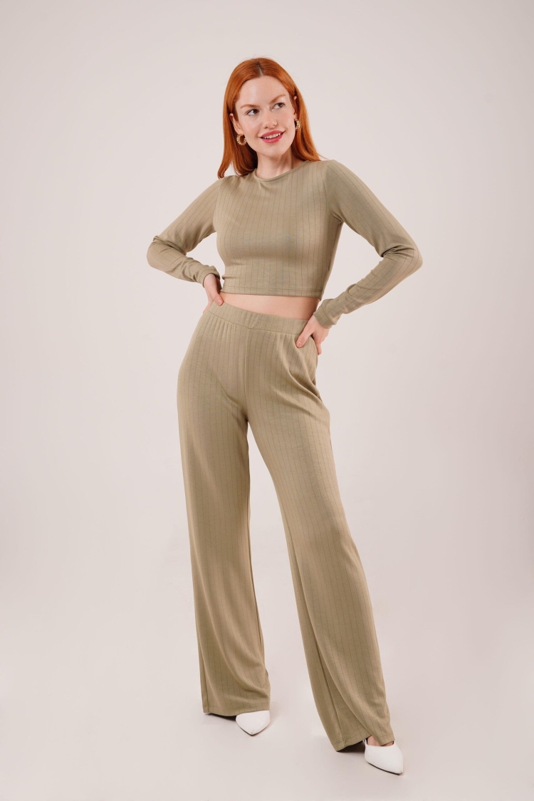 Ribbed Blouse And PantsDouble Suit - Brand: Lustrin - Women & Kids, Baby Clothes Wholesale - TheBS Women